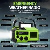 FosPower Emergency Solar Hand Crank Radio for with AM/FM/WB Flashlight, Reading Lamp, Weather SOS Alarm, IPX3 & 5,200mAh Power Bank - Lime Green - 2 of 4