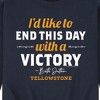 Men's - Yellowstone - I'd Like To End This Day With A Victory Graphic Fleece Sweatshirt - 2 of 4