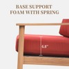 DOMETOUR 4-Piece Outdoor Wicker Patio Furniture Set, All-Weather Aluminum Rattan Sofa with Cushions & 2 Pillows for Porch/Garden (Red) - 3 of 4