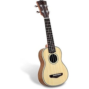 Pyle 21" Traditional 4-String Soprano Ukulele - Matte Finish, Spruce Body, Mahogany Neck - 1 of 4