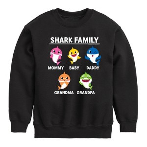 Boys' - Baby Shark - Types Of Sharks Graphic Long Sleeve Fleece Sweatshirt - 1 of 4