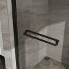 KTMBDW Aluminum Framed Sliding Shower Door, 1/4" (6mm) Clear Tempered Glass, Matte Black - 4 of 4