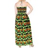 LA LEELA Women's House Daily Routine Evening Wear A line Maxi Boho Top Evening Long Strapless Tube Casual Dresses for Women One Size Black, Floral - 2 of 3