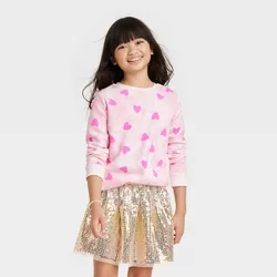 Girls' Valentines Day Printed Pullover Sweatshirt - Cat & Jack™