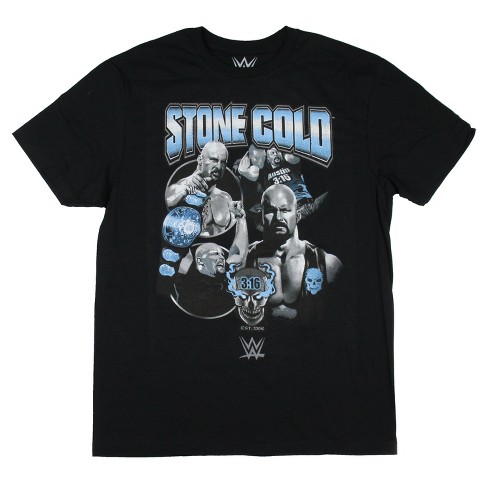 Seven Times Six WWE Men's Stone Cold Austin 3:16 Catchphrase Design Adult T-Shirt Black - image 1 of 3