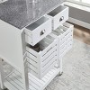 SEVOBAL Kitchen Carts and Islands Mobile Rolling Kitchen Island Trolley Serving Cart Kitchen Island with Storage, White, 30"*22.01"*36.26" - 4 of 4