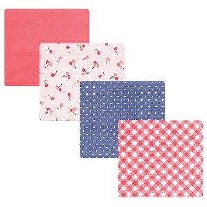 Luvable Friends Hudson Baby Flannel Receiving Blankets 4pk - 1 of 2