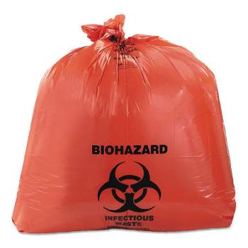 Healthcare Biohazard Printed Can Liners, 40-45 gal, 3 mil, 40 Healthcare Biohazard Printed Can Liners, 40-45 gal, 3 mil, 40