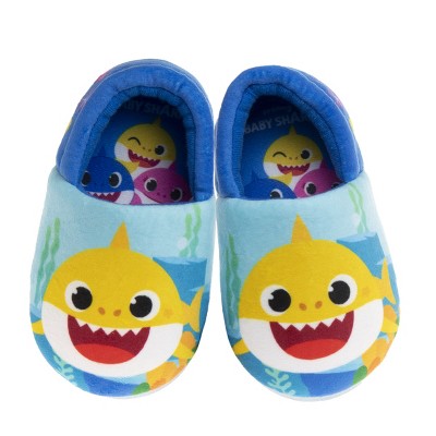 NWT Nickelodeon Toddler Baby Shark Fuzzy Slippers Pajama Shoes 2T 3T 4T 