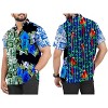 LA LEELA Men's Funny Random Hawaiian Print Shirt Fashion Button Down Short Sleeves Aloha Party Casual Summer Beaches Shirts for Men - 4 of 4