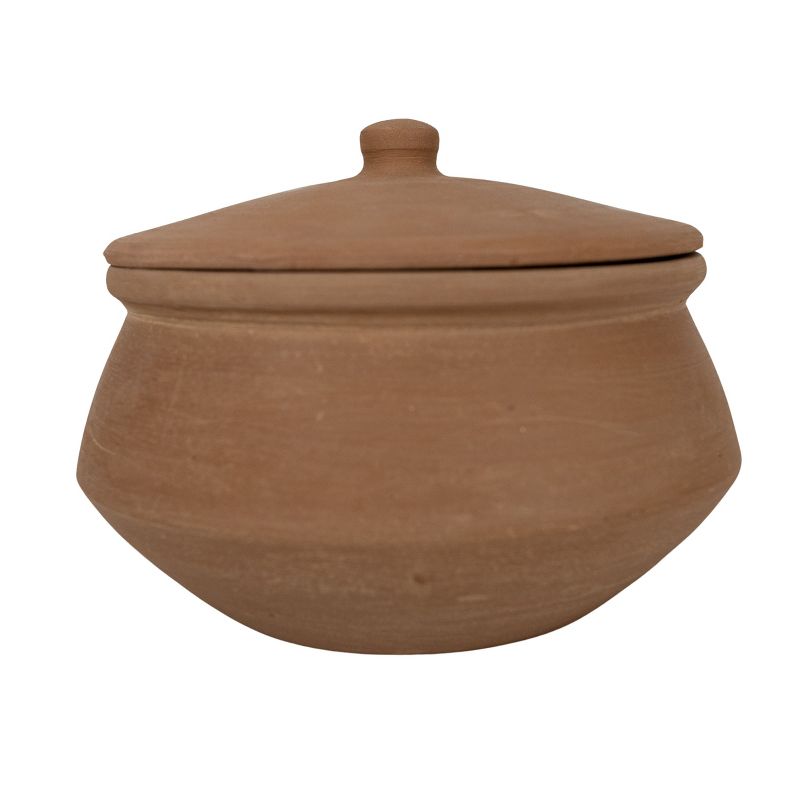 Natural Terracotta Serving Pot with Lid by Foreside Home & Garden, 3 of 8