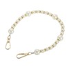 Unique Bargains Zinc Alloy Imitation Pearl Bead Purse Handbag Chain Strap Clutch 15" Light Gold - 3 of 3