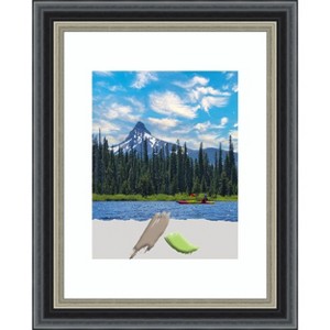 Amanti Art Theo Black Silver Wood Picture Frame - 1 of 4