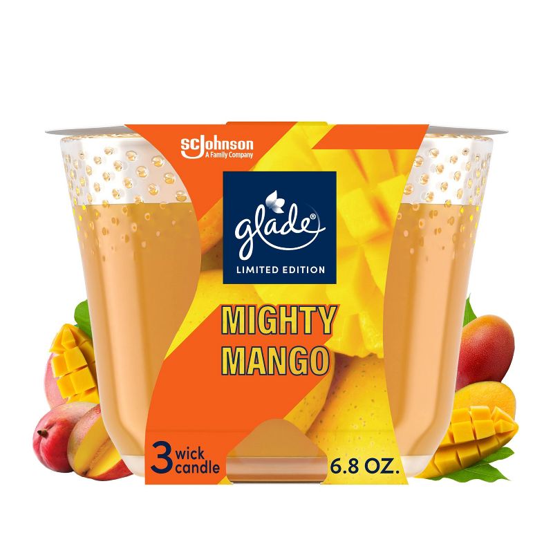 Glade 3 Wick Candle - Mighty Mango - 6.8oz, 1 of 13