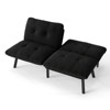 Sapphtopaz 62.99" Couches for Living Room Convertible Folding Sofa Bed Adjustable Back 2-Seat Sleeper Sofa with Metal Feet Loveseat for Bedroom - 2 of 4