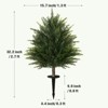 23.6" FArtificial Cypress Topiary Tree with Spike (1-Pack) - Realistic Artificial Pine for Indoor Outdoor Decor Home Accent - 2 of 4