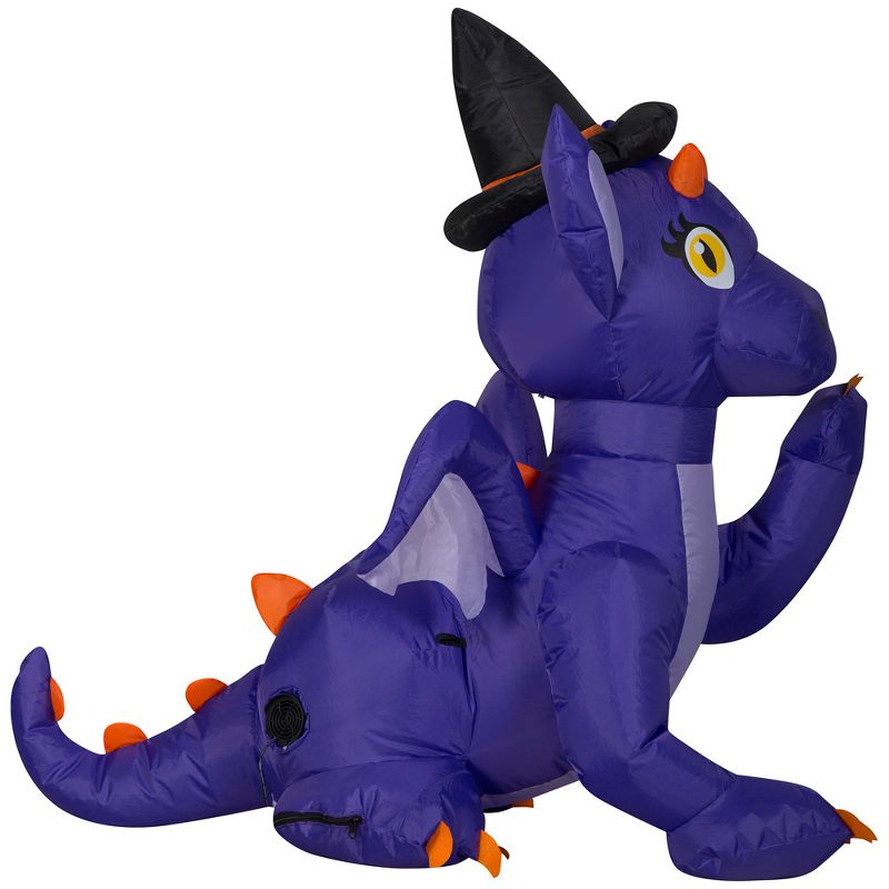 Gemmy Airblown Inflatable Purple Baby Dragon , 3.5 ft Tall, Multi, 3 of 5