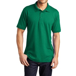 Mafoose Men's Short Sleeve Casual Tall Core Blend Jersey Knit Polo T-shirt - 1 of 4