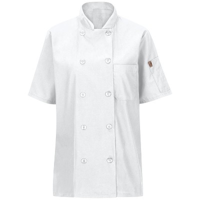 Red Kap Women's Short Sleeve Chef Coat With Oilblok + Mimix, White ...