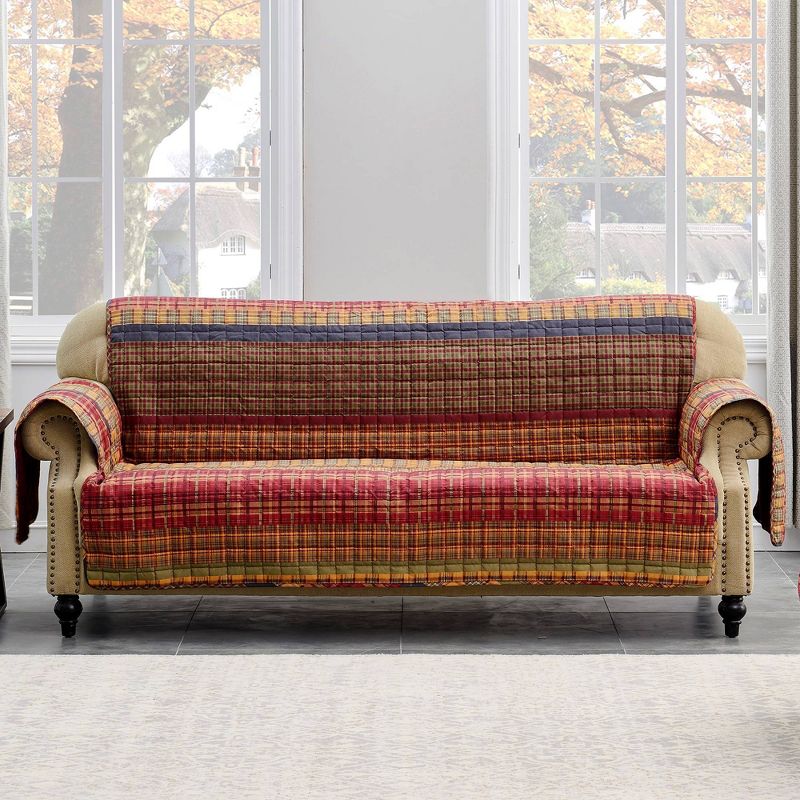 Reversible Gold Rush Furniture Protector Slipcover Red/Yellow - Greenland Home Fashions, 6 of 7