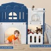 8-in-1 Toddler Playset with Slide – Indoor Outdoor Baby Activity Center for Ages 1-3, Featuring Climber, Crawl Tunnel, Basketball Hoop, Telescope - 2 of 4