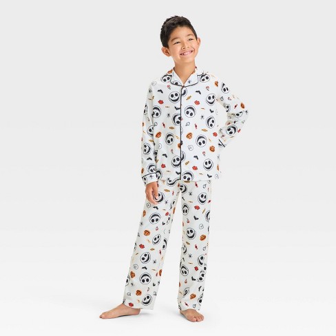 Boys The Nightmare Before Christmas 2pc Coat Pajama Set White Target