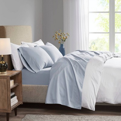 Blue Full Deep Pocket Microfiber Sheet Set