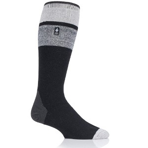 Heat Holders® Men's Franz Steeze ULTRA LITE™ Snowsports Long Socks | Thermal Yarn | Lightweight Winter Socks Tight Fit Shoes | Warm + Soft, Hiking, Cabin, Cozy at Home Socks | 3X Warmer Than Cotton - 1 of 2