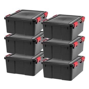 Remington 46 qt Weathertight Gasket Storage Box with Buckles, 4 Pack