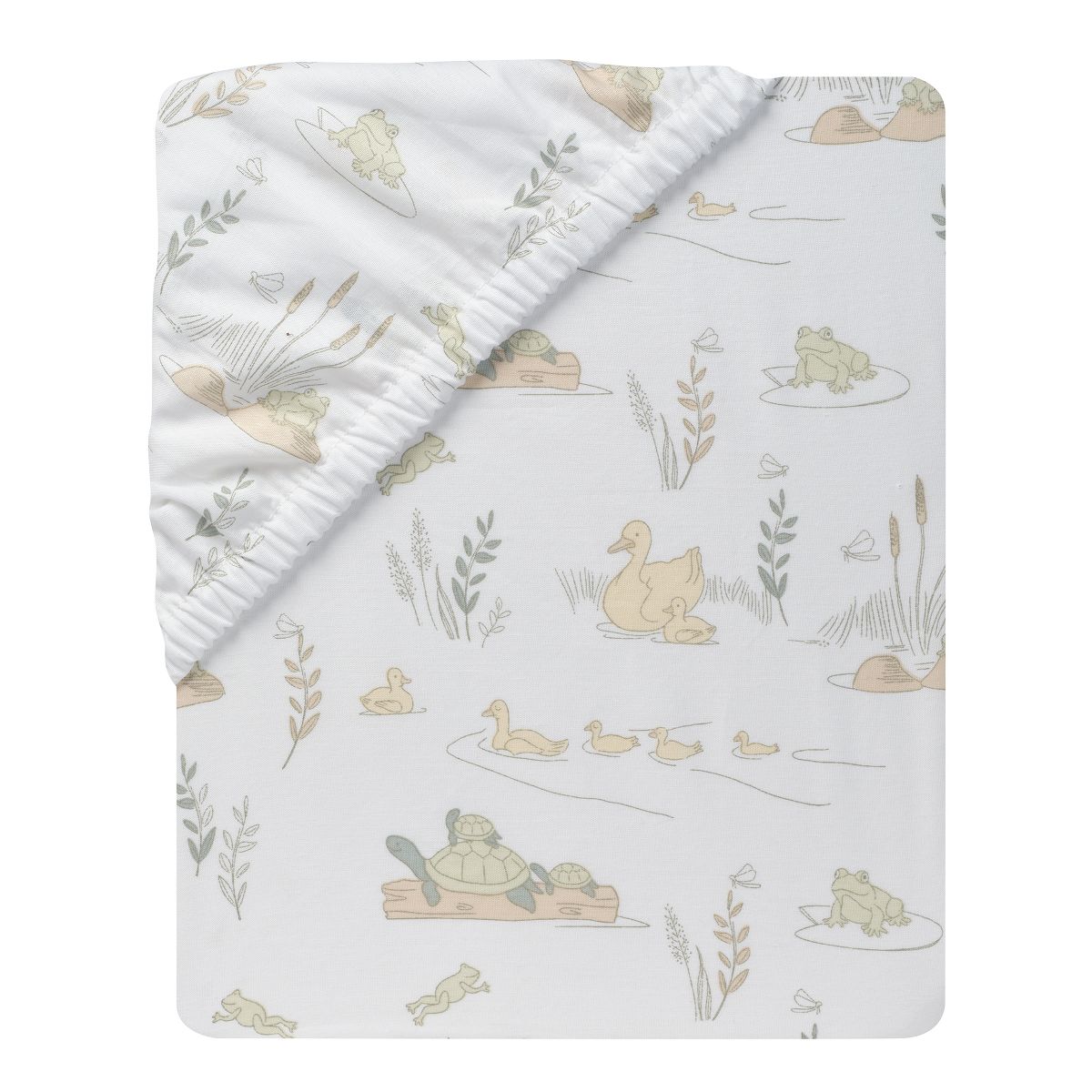 Lambs & Ivy Froggy and Friends 100% Cotton Baby Fitted Crib/Toddler Sheet - thumbnail 5