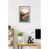 Trends International Reinders: Abstract - Autumn Mountains Framed Wall Poster Prints Barnwood Framed Version 14.725" x 22.375" - 2 of 4