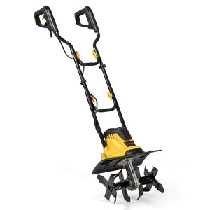 Ironmax Corded Electric Tiller Cultivator, 10 Amp Powerful Foldable Garden Rototiller Red/Yellow - 1 of 4