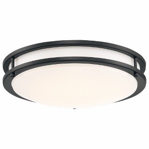 Access Lighting Solero Iii 1 - Light Flush Mount in  Matte Black - 1 of 3