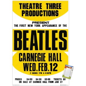 Trends International The Beatles - Carnegie Hall Unframed Wall Poster Print White Mounts Bundle 14.725" x 22.375" - 1 of 4