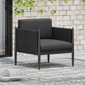 Aluminum Outdoor Club Chair with Cushions,Water-Resistant Modern Patio Armchair for Porch or Garden Lounge-Cuddlewood - 1 of 4