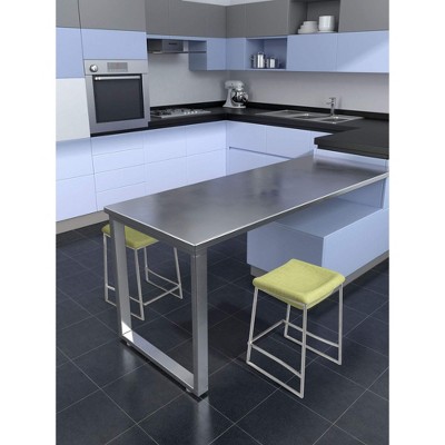 Modern Lids 25.6" Dark Gray Metal Counter Stool - Set of 2