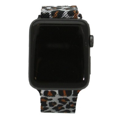 Olivia Pratt Printed Elastic Strap Apple Watch Band - Black Green