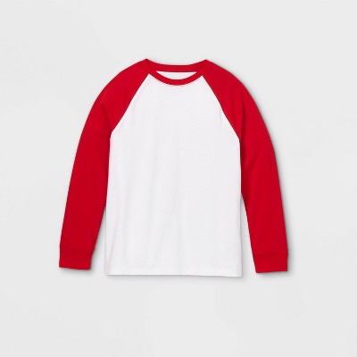 Boys' Baseball Long Sleeve T-shirt - Cat & Jack™ Red/white : Target