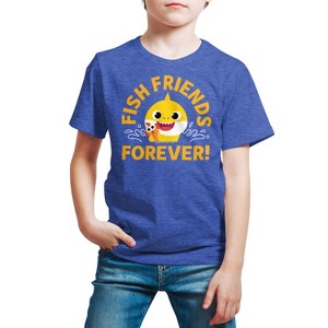 Boys' - Baby Shark - Fish Friends Forever Short Sleeve Graphic T-Shirt - 1 of 4