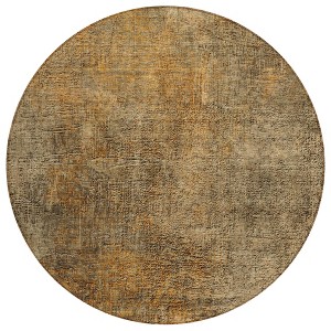Brown Beige And Taupe Abstract Washable Indoor Outdoor Area Rug - 1 of 4