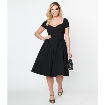Unique Vintage Womens Sweetheart Midge Swing Dress