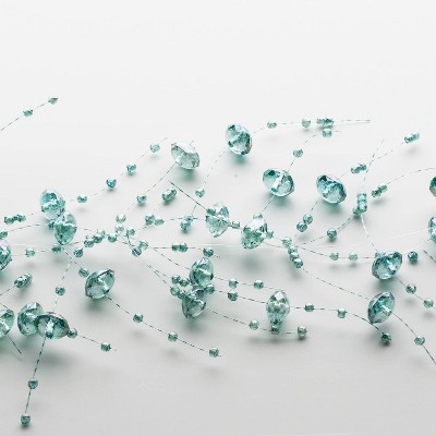 Sullivans Aqua Iridescent Bead Garland 60"L Blue