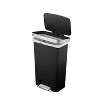 LunaLulinlk 11.9 Gallon Plastic Kitchen Step Trash Can, Black - 4 of 4