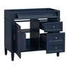 Gulches Modern Minimalist Bathroom Vanity, Solid Wood Frame, Amber Storage, 36" Independent Cabinet - 4 of 4