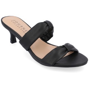 Journee Collection Womens Dyllan Kitten Heel Slip On Open Toe Pumps - 1 of 4