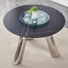 Sapphtopaz 42" Round Dining Table with Marble Top Stainless Steel Leg Kitchen Table for Dining Room, Small Spaces - 2 of 4