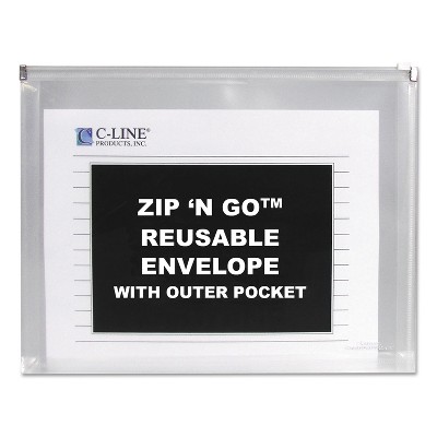 C Line Zip N Go Reusable Envelope W Outer Pocket 13 X 10 Clear 3 Pack Target