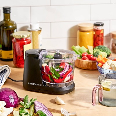 KitchenSmith 1.5 Cups 100W Mini Food Chopper Black ❗MAY HAVE MISSING PIECES/NEEDS CLEANING❗