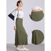 Allegra K Women's Knit Side Slit Hight Waist Midi Bodycon Skirt - 2 of 4