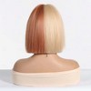 Jessie's Wig 10 Inch Short Bob Cosplay Wigs Synthetic Wigs Half Blonde Half Ginger 1 Pc/Pack - 4 of 4